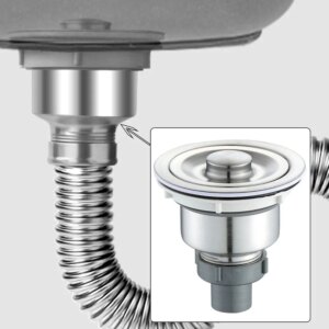 Bonde lavabo acier inoxydable – Filtre de vidange évier cuisine