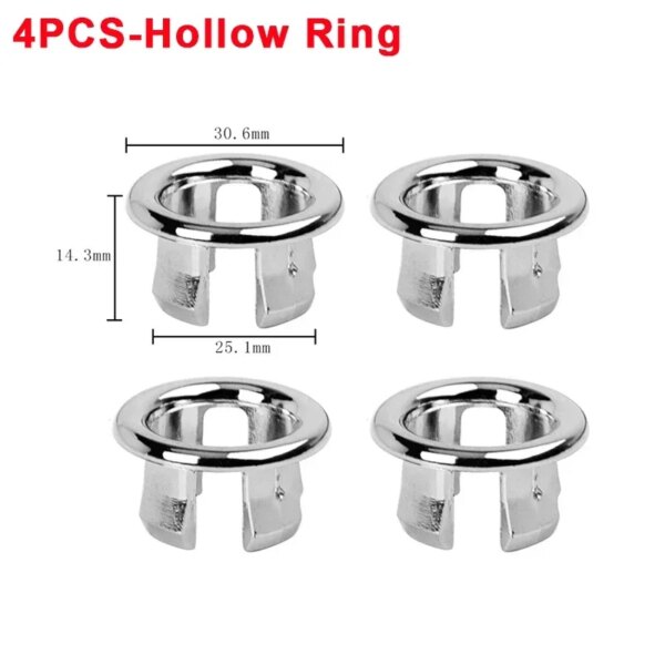 Couvercle de trop-plein rond pour trou d'évier, garniture de bassin, bouchon de vidange de bain