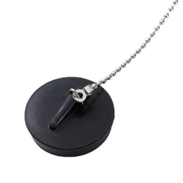 Bonde lavabo caoutchouc avec chaîne – Bouchon universel