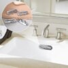 34701-1e59db.jpg bonde lavabo Couvercle de trop-plein en plastique pour évier de cuisine, trou chromé de remplacement