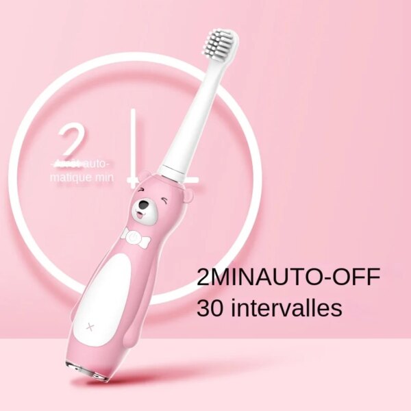 Seago – brosse à dents électrique pour enfants de 3 à 6 à 12 ans, brosse à dents à poils doux, Rechargeable, étanche IPX7