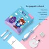 Seago – brosse à dents électrique pour enfants de 3 à 6 à 12 ans, brosse à dents à poils doux, Rechargeable, étanche IPX7