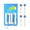 brosse a dent  Recharge pour têtes de brosse à dents électrique, 4 pièces/ensemble