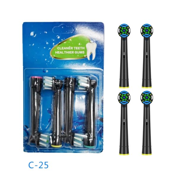 brosse a dent  Recharge pour têtes de brosse à dents électrique, 4 pièces/ensemble