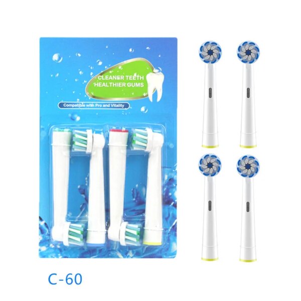 brosse a dent  Recharge pour têtes de brosse à dents électrique, 4 pièces/ensemble