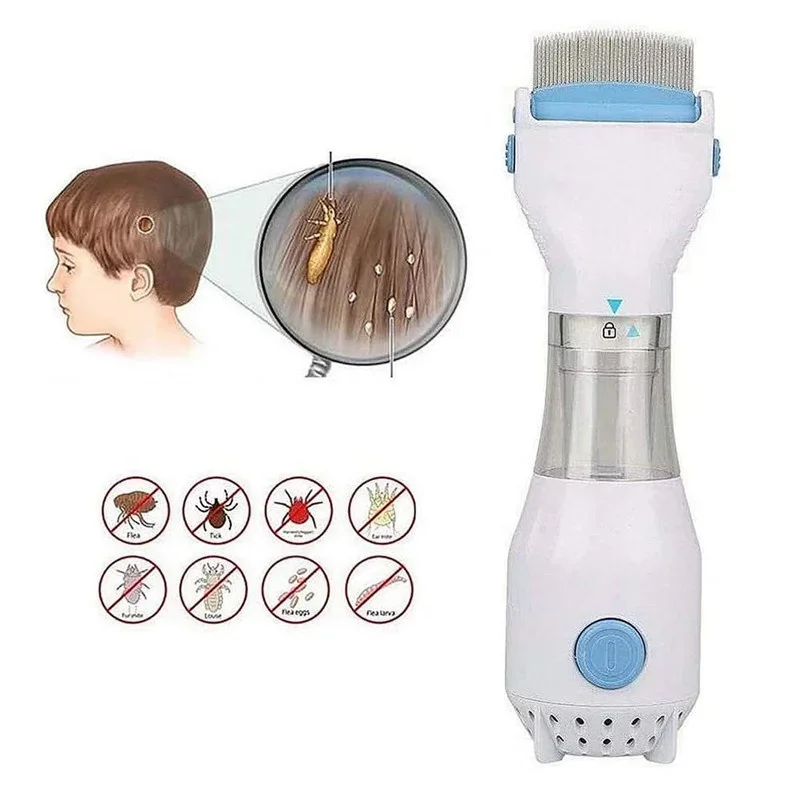 Peigne Électrique Anti-Poux Multifonction 3-en-1 pour Chiens et Chats – Nettoyeu