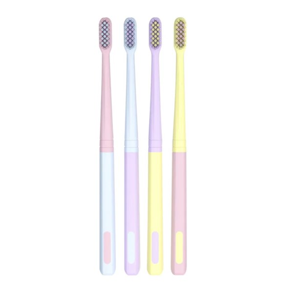 Brosse a dent Macaron naturelle, douce, crème glacée