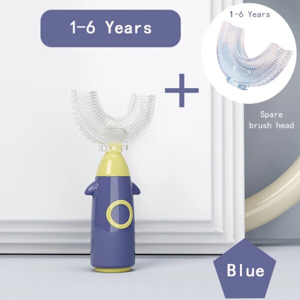 3830-8770a0.jpg Brosse à dents en forme de U pour enfants, anneau de dentition à 360 degrés pour bébés, brosse à dents en Silicone pour tout-petits, soins buccaux, nettoyage, 1-12 ans brosse a dent enfant