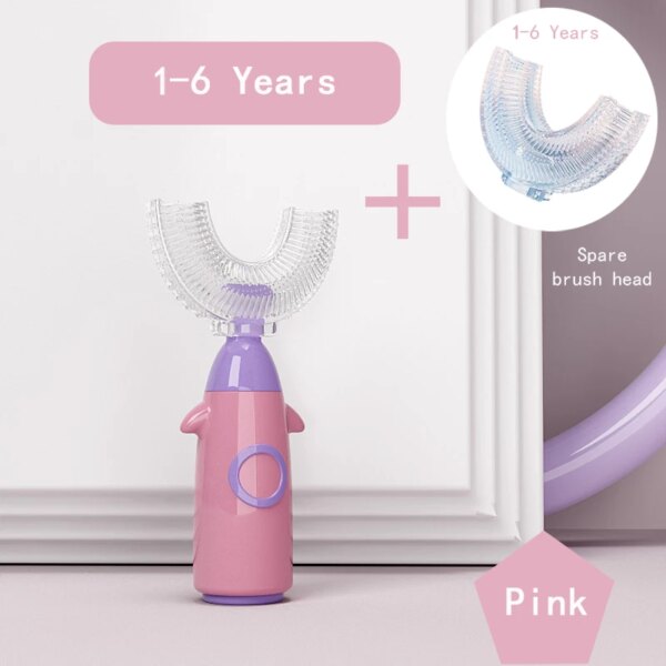Brosse à dents en forme de U pour enfants, anneau de dentition à 360 degrés pour bébés, brosse à dents en Silicone pour tout-petits, soins buccaux, nettoyage, 1-12 ans brosse a dent enfant