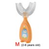 Brosse à dents en forme de U pour enfants, 360 degrés, anneau de dentition pour bébé