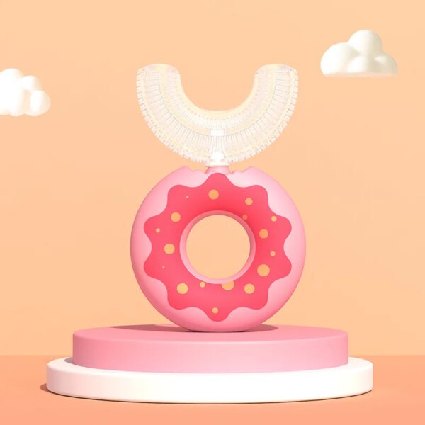 4016-fe75d8.jpg Enfants 360 Degrés Donut Manuel Brosse À Dents Enfants Silicone U en forme de Brosse À Dents De Bande Dessinée Cadeau Pour 2-6-12 Ans