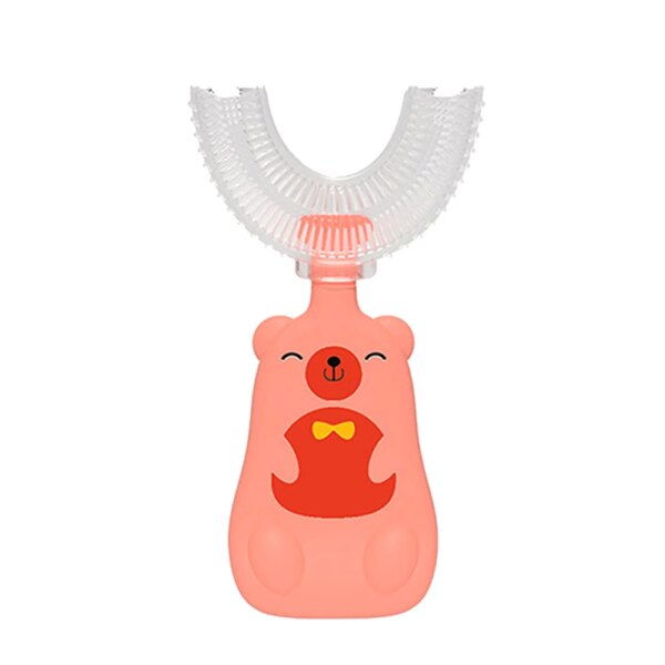 Brosse à dents pour bébé de 2 à 12 ans, brosse de nettoyage des dents pour enfants brosse à dents en Silicone souple de qualité alimentaire en forme de U brosse à dents pour nouveau-né