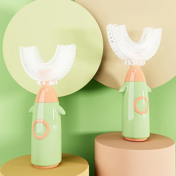 Brosse à dents pour enfants en forme de U à 360 °, soins des dents pour le nettoyage des dents, brosse à dents pour enfants, brosse à dents pour bébé, soins dentaires