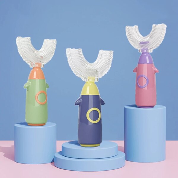 4067-dfb0dc.jpg Brosse à dents pour enfants en forme de U à 360 °, soins des dents pour le nettoyage des dents, brosse à dents pour enfants, brosse à dents pour bébé, soins dentaires