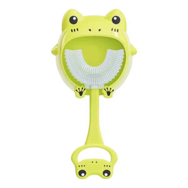 Brosse à dents en forme de U pour enfants de 2 à 12 ans, brosse à dents avec support en Silicone, pour nettoyage