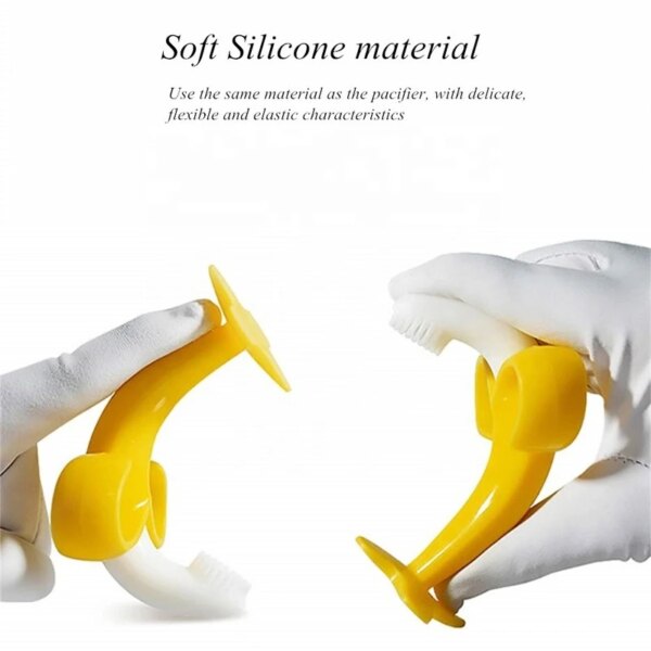Brosse à dents en Silicone pour bébé, sans BPA, forme banane, anneau de dentition sûr, jouets à mâcher, anneau de dentition, cadeau, accessoire pour bébé