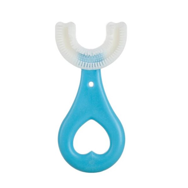 Brosse à Dents Enfant en Forme U – Silicone Souple & Nettoyage