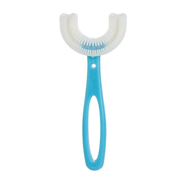 Brosse à dents en forme de U pour enfants de 2 à 12 ans, avec poignée en Silicone, soins buccaux, brosse de nettoyage, cadeaux pour bébés