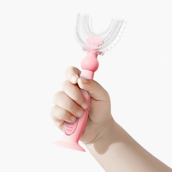 Brosse à dents en forme de U pour bébés, 360 degrés, nettoyage, fourrure douce, matériau de qualité alimentaire, brosse à dents pour enfants, fournitures quotidiennes