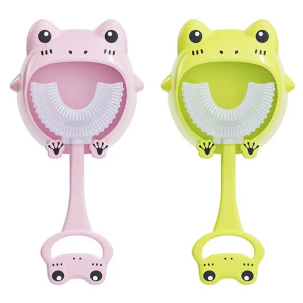 Brosse à dents en forme de U pour enfants, en Silicone souple, nettoyage buccal, santé, 2022 °, 360
