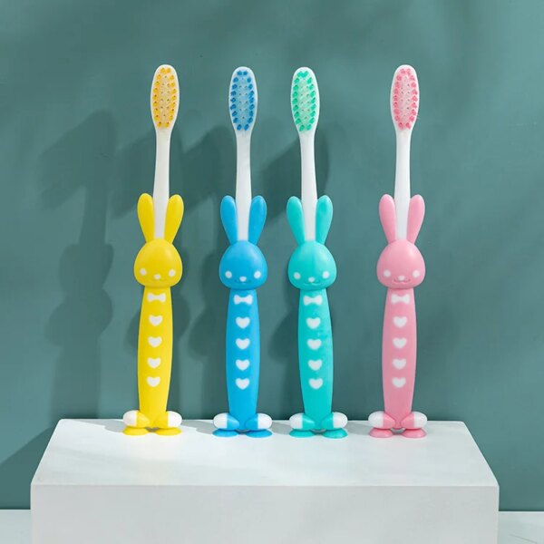 Brosse à Dents Enfant en Bambou – Lot de 4, Douceur