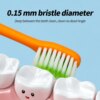 Brosse à dents pour enfants de 2 à 12 ans, brosse à dents en forme de carotte, poils Ultra fins de 0.15mm, 2 pièces