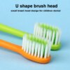 Brosse à dents pour enfants de 2 à 12 ans, brosse à dents en forme de carotte, poils Ultra fins de 0.15mm, 2 pièces