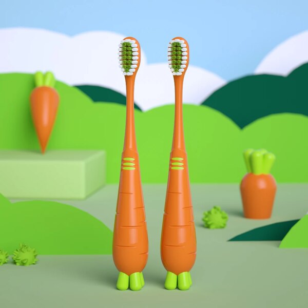 Brosse à Dents Enfant Carotte – Ultra Fine & Ludique