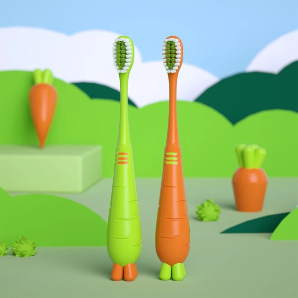 Brosse à Dents Enfant Carotte – Ultra Fine & Ludique