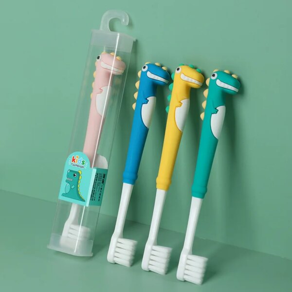 Brosse à dents dinosaure pour enfants, soins dentaires Ultra doux, pour bébés garçons et filles de 3 à 12 ans, 1 pièce