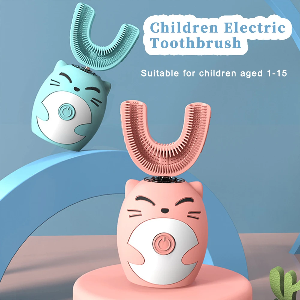 Brosse à dents enfant en silicone 360° forme U – N