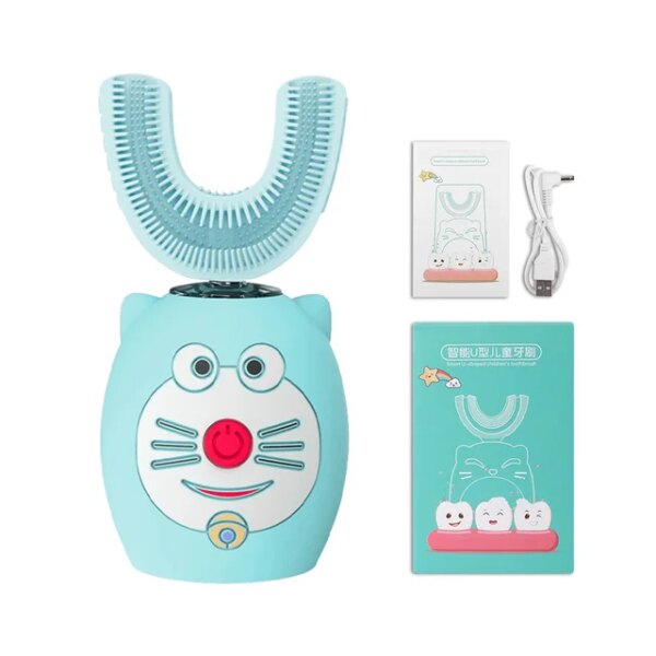 Brosse à dents électrique enfant en U 360° : routine simplifiée