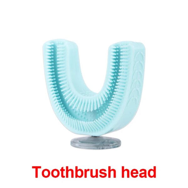Brosse à dents électrique sonique en Silicone pour enfants, 360 degrés, automatique, Rechargeable par USB, intelligente, en forme de u