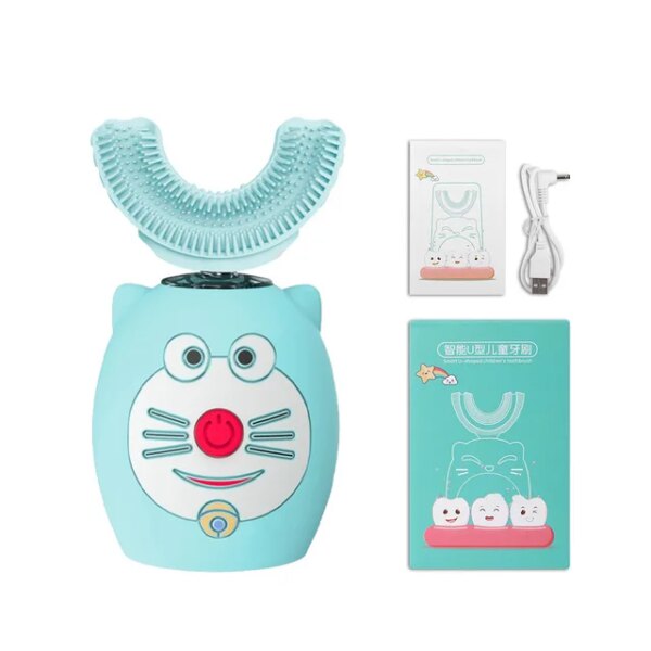 Brosse à Dents Électrique Enfant en Silicone U – 360° Sonique