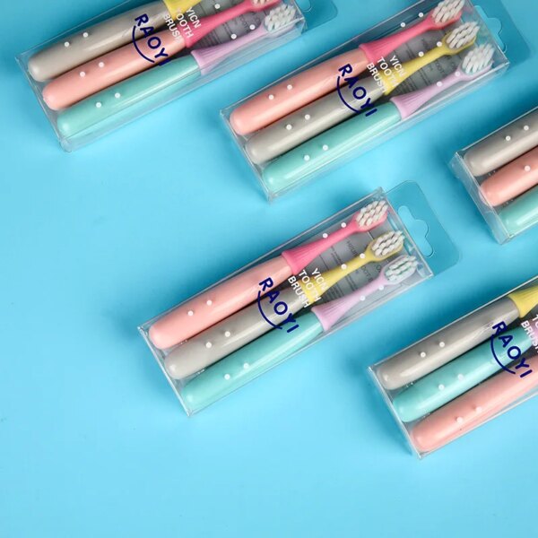 4552-e3e9ef.jpg Brosse à dents Ultra-fine, douce, Portable, écologique, pour enfants, soins au lait, nettoyage buccal, 3 pièces