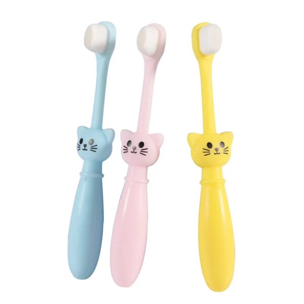 Brosse à dents pour enfants, poils Super doux, dessin animé, chat, haute qualité, bébé, formation, pas cher, soins dentaires pour enfants de 1 à 6 ans