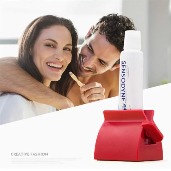 Presse dentifrice manuel rouge, distributeur facile et Portable