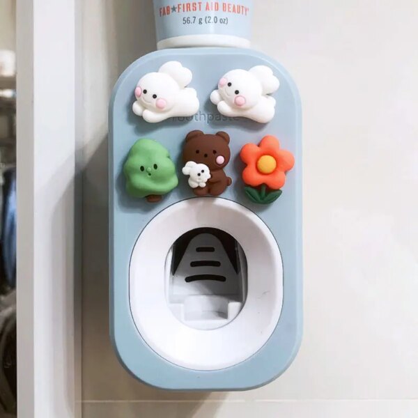 porte-brosse à dents — Distributeur Dentifrice Enfants Porte-Brosses