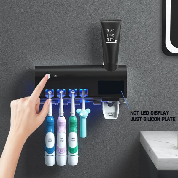 Distributeur de Dentifrice UV Mural avec Stérilisation – Support Brosse à Dents