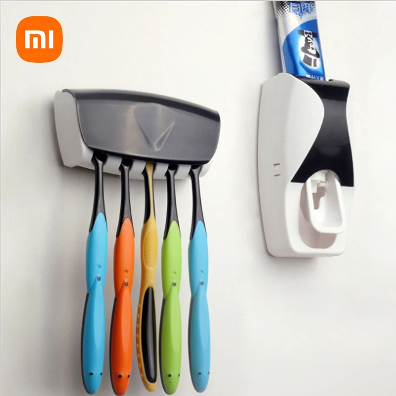 Distributeur Automatique de Dentifrice avec Porte-Brosses – Support Mural