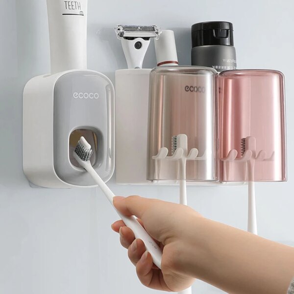 distributeur de dentifrice avec tasse, distributeur de dentifrice