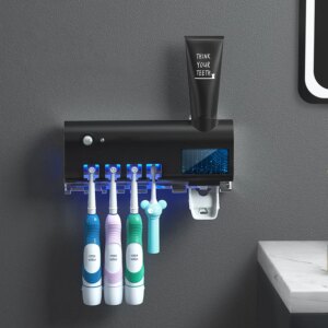 distributeur de dentifrice électrique, supports de stérilisation UV pour brosses à dents