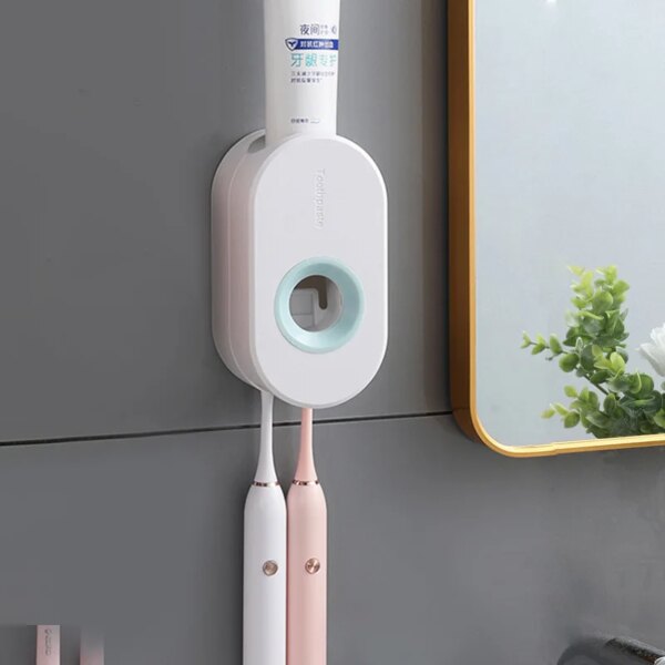 distributeur de dentifrice et accessoires de salle de bain