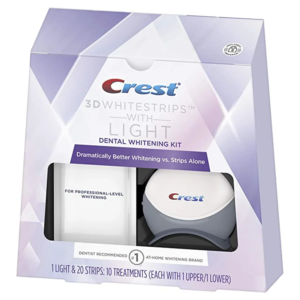 crest 3d white bandes blanches 3D avec lumière bleue