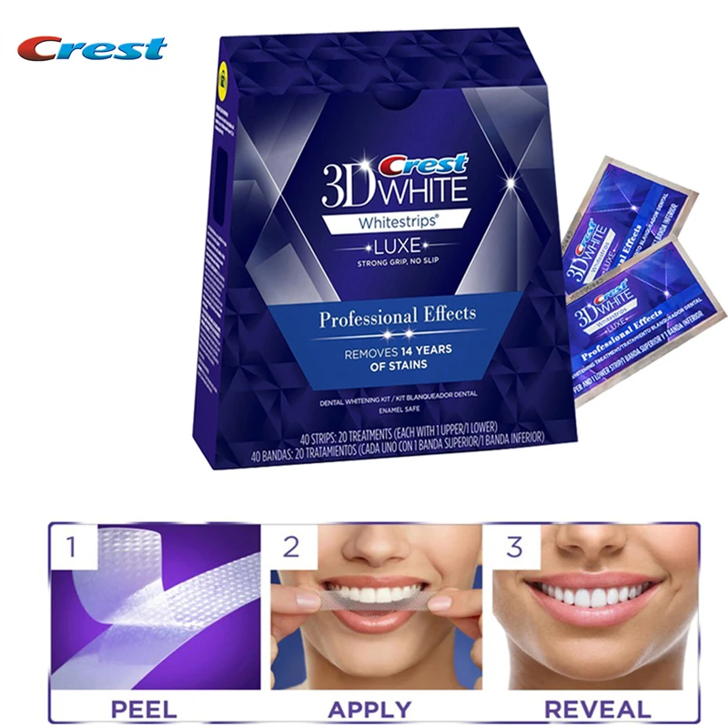 Crest 3d white bandes blanches 3D, effets professionnels de LUXE