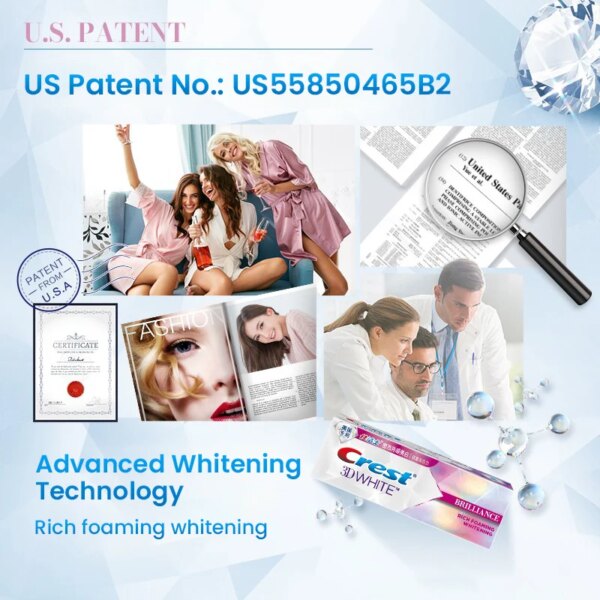 crest 3d white dentifrice 3D brillant, produit d'origine