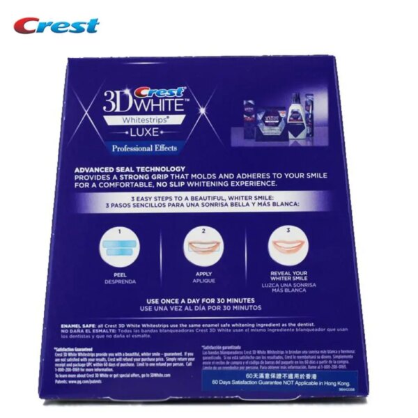 crest 3d white pour les dents 3D, 10 boîtes de LUXE pour blanchiment des dents