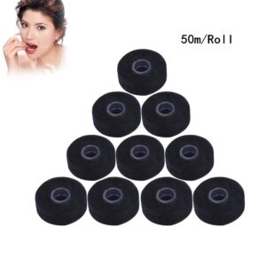 fil dentaire plat de remplacement, 50 m/rouleau, charbon de bambou