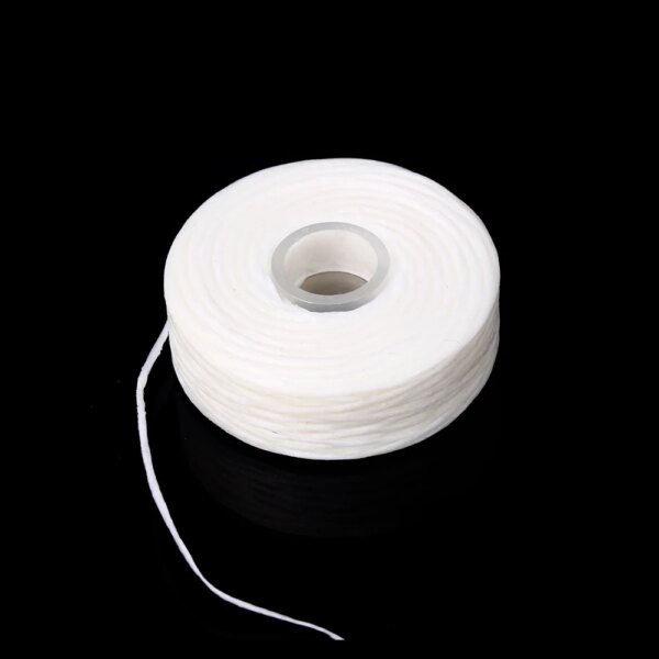 Fil dentaire avec bobine intégrée, 10 rouleaux/paquet, fil plat, cire de nettoyage des dents