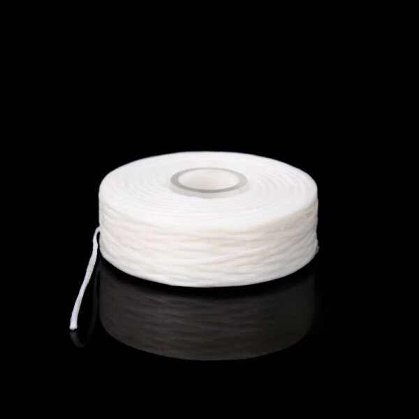 Fil dentaire avec bobine intégrée, 10 rouleaux/paquet, fil plat, cire de nettoyage des dents